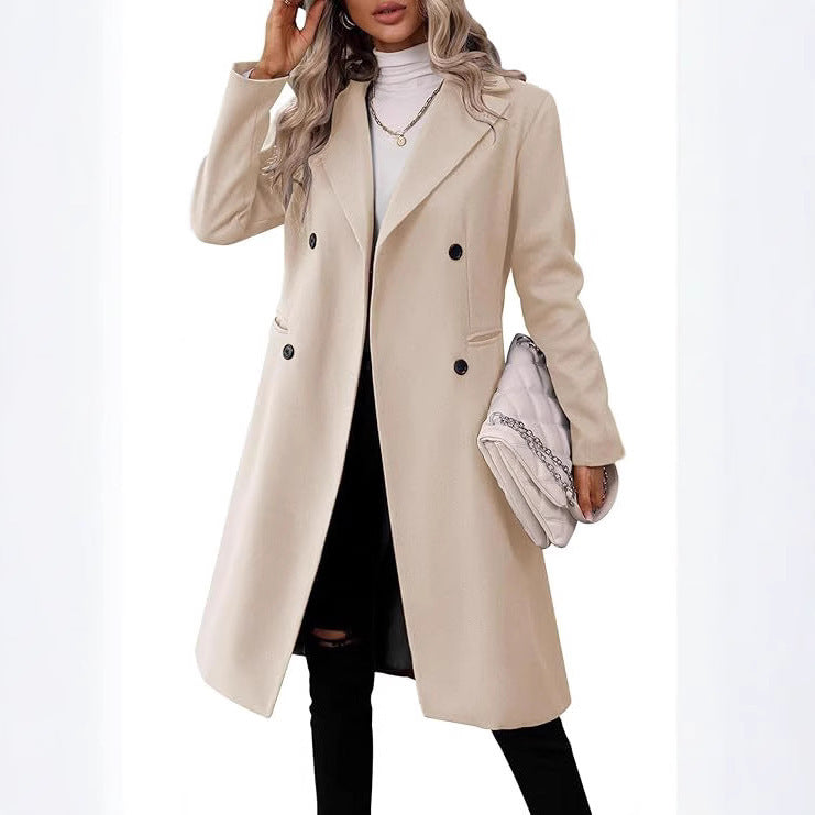 Autumn And Winter New Women's Clothing Long Woolen Coat Women Econic Blanks