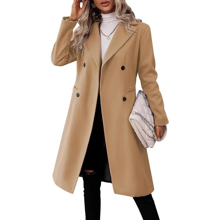 Autumn And Winter New Women's Clothing Long Woolen Coat Women Econic Blanks